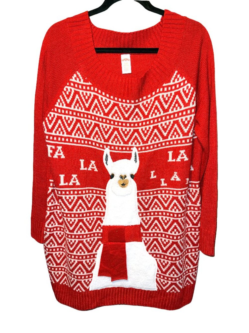 Holiday Time Falalala Llama XL Sweater